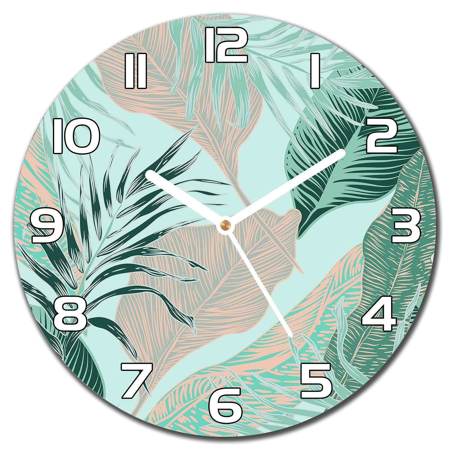Horloge en verre moderne silencieuse pour supprimer les bruits dans le salon