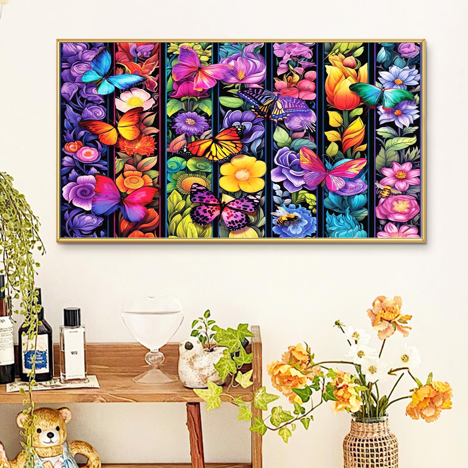 YALKIN 5D Diamond Painting Set - XXL 30x90cm DIY Diamant Kunst Mit Allem Zubehör Für Wanddekoration