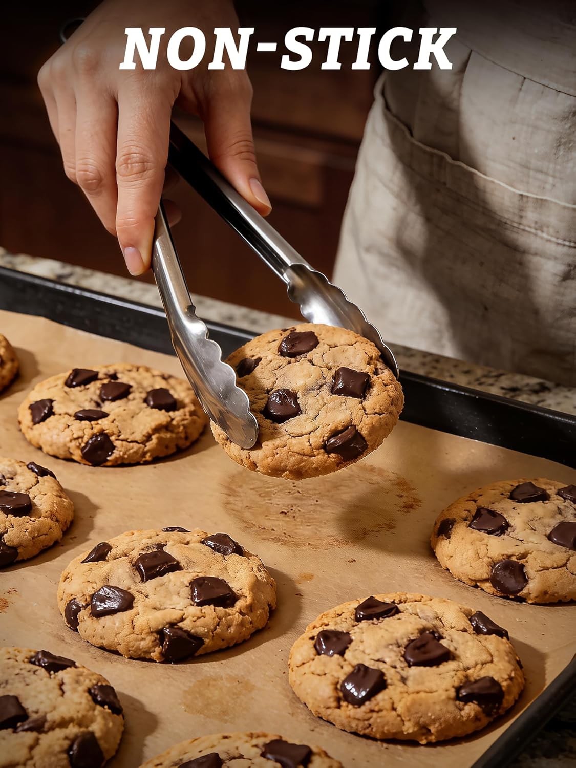 SMARTAKE 500 Pcs Parchment Paper Baking Sheets, 12x16 Inches Non-Stick Precut Baking Parchment, for Baking Grilling Air Fryer Steaming Bread Cup Cake Cookie and More (Unbleached)