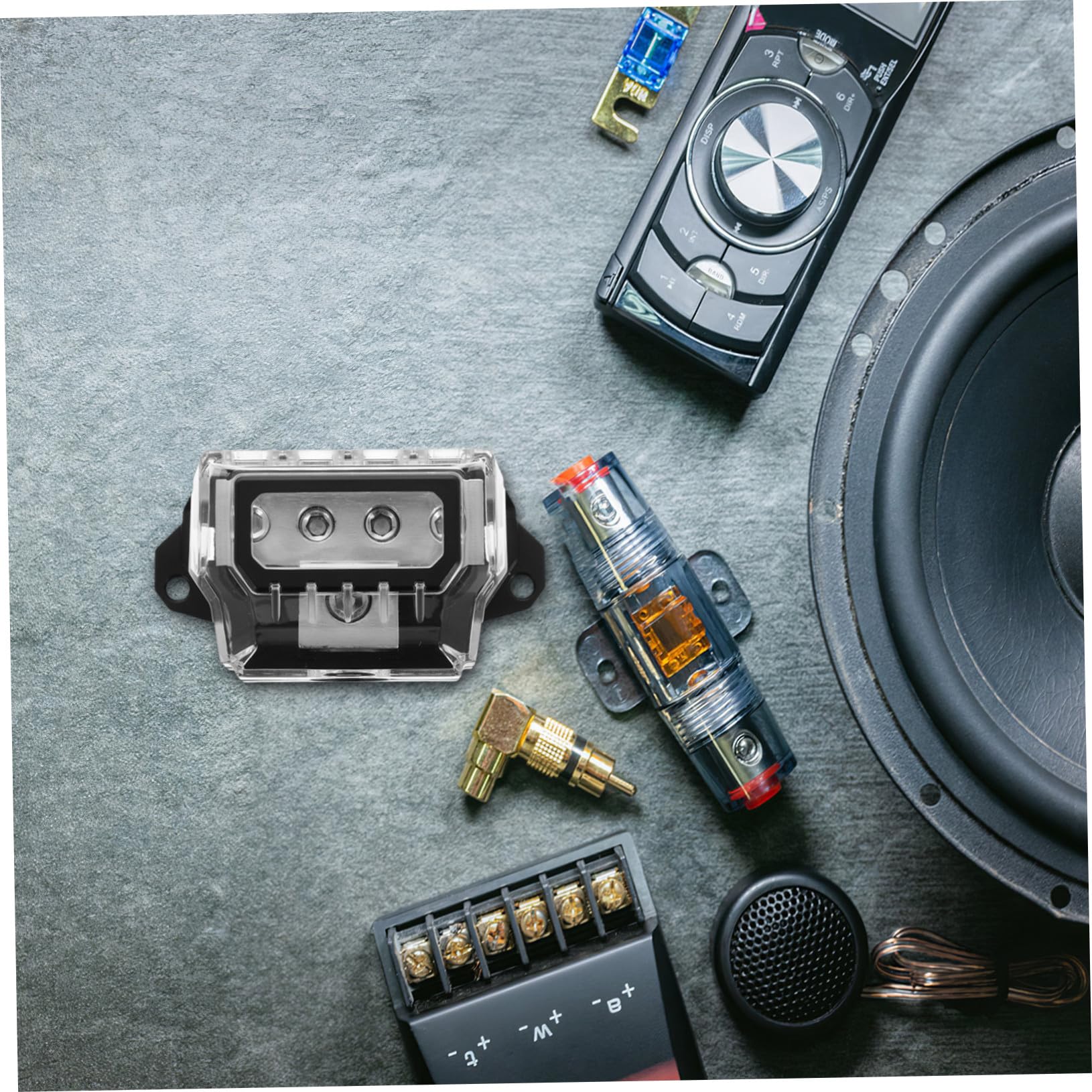 Sosoport Blocco Di Distribuzione Di Massa Per Autoradio Blocco Di Distribuzione Alimentazione Distributore Di Massa Per Amplificatore Audio Per Auto Splitter Per Amplificatore Audio
