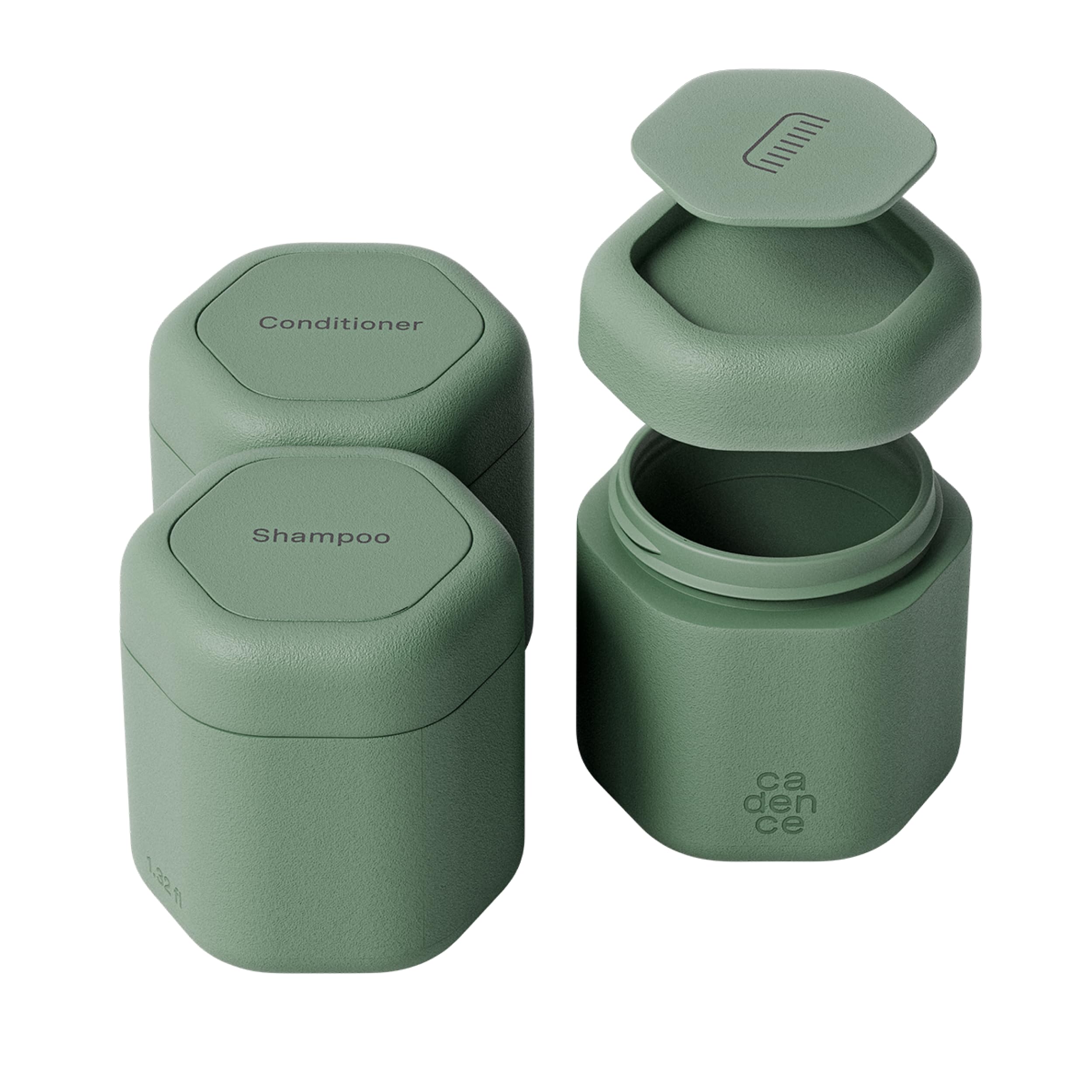 Cadence Haircare Set - Travel Containers - Eucalyptus