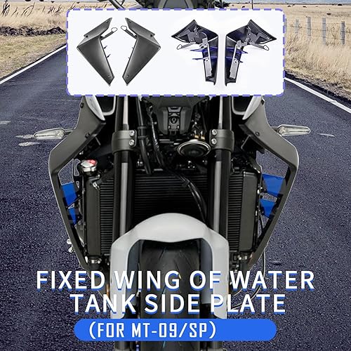 Miniatura 3 de Deflectores fijos de ala de carenado de aleta para motocicleta Downforce Downforce Downforce Naked Spoilers para Y.amaha MT09 MT 09 MT-09 SP 2021