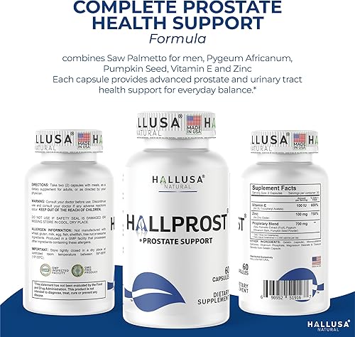 Miniatura 8 de Próstata Inflamada - Prostatitis - Pastillas para la próstata - HALLPROST 60 CAPSULAS