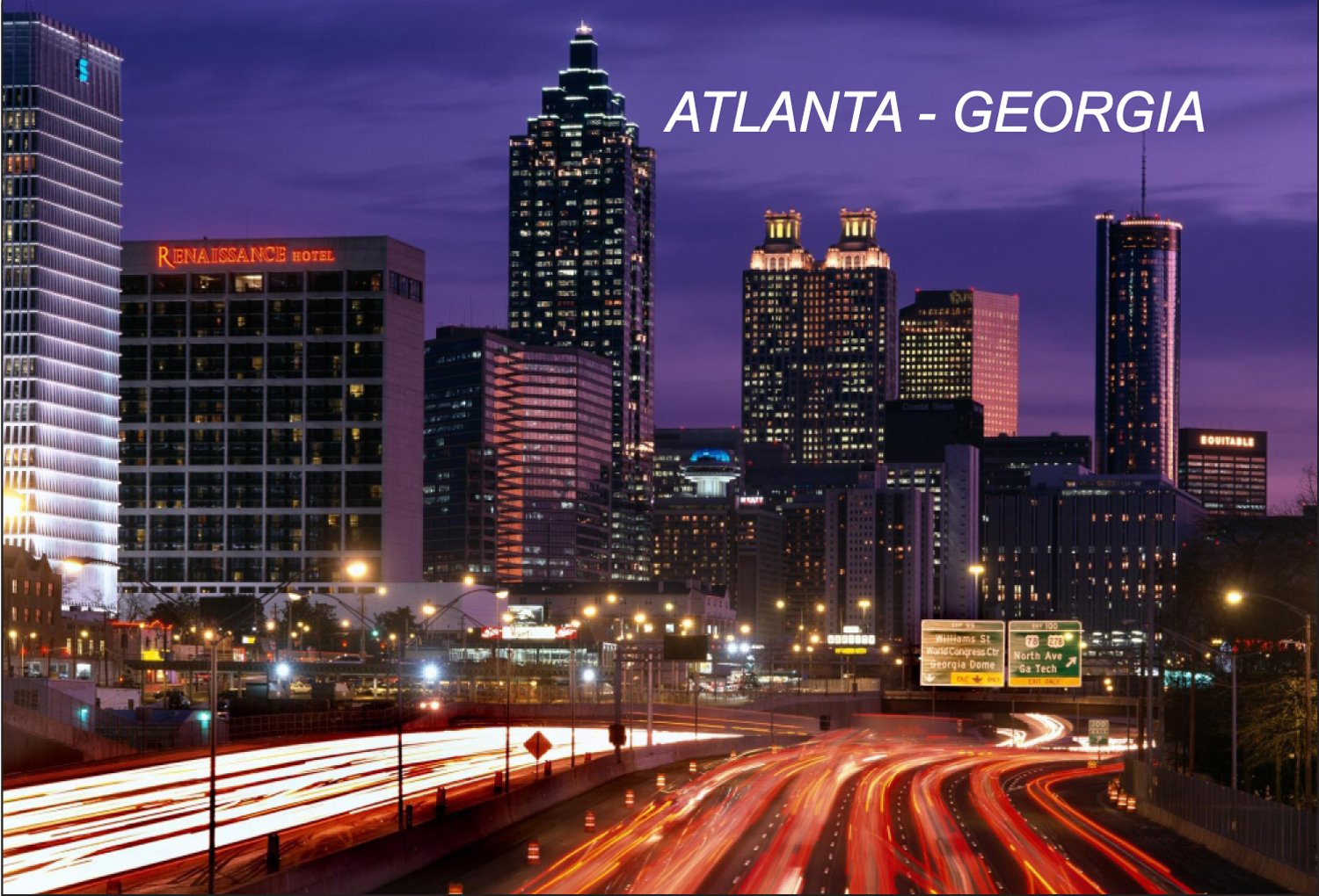 Georgia USA United States Fridge Refrigerator Magnets (1 Piece, Style: Atlanta #U5)