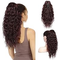 Vista 53 de SEIKEA 18" Extensión de cola de caballo con pinza de garra de resalte, PT002 Tia larga, multicapa, esponjosa, gruesa, ondulada, clip de mandíbula