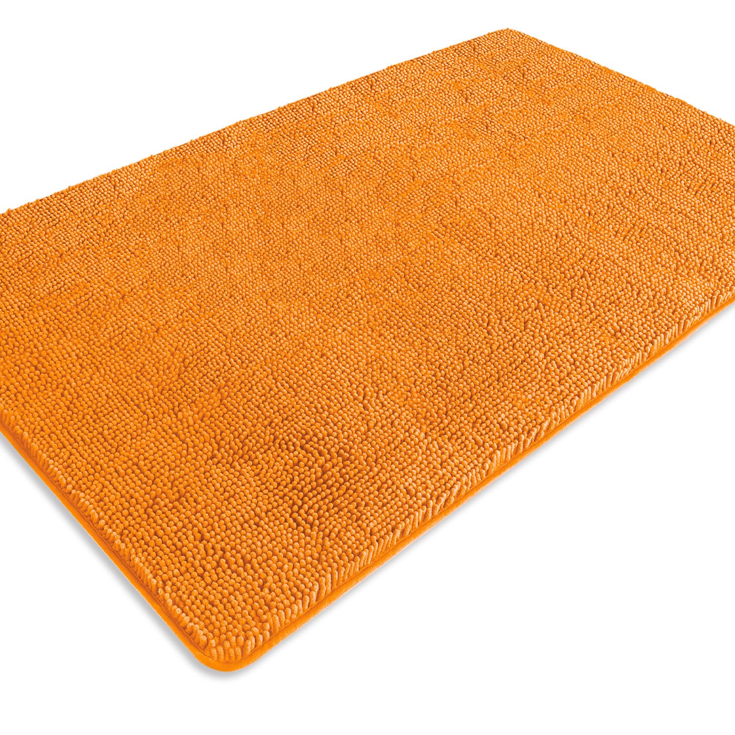 PureSwan Bathroom Runner Rug 36 x 60 Inch – Extra Large Long Bath Mat | Absorbent and Washable Thick Chenille Bath Rug Non-Slip Runner Rug for Bathroom, Shower, Sink(Orange) — image 1