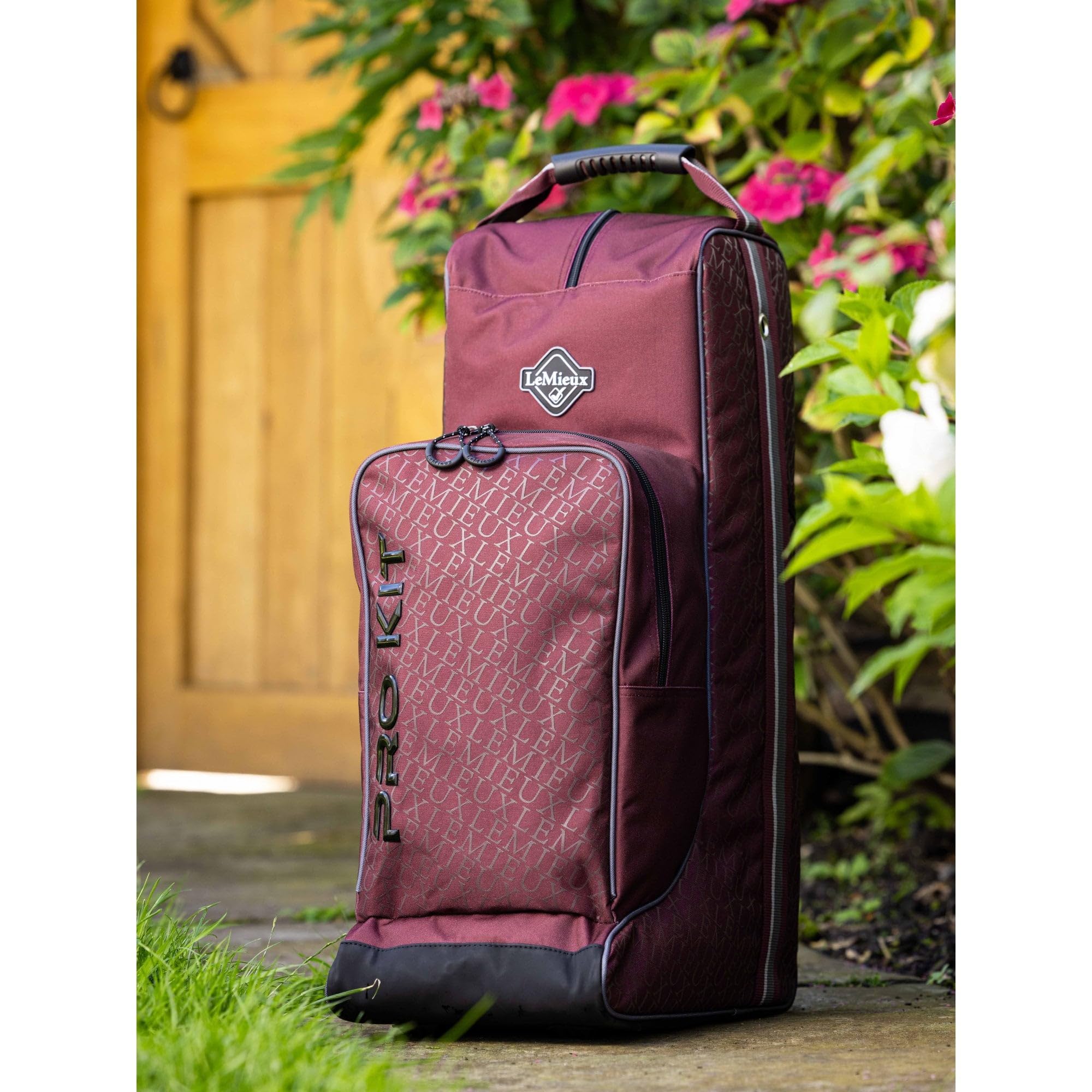 LeMieux Elite Pro Boot & Hat Bag - Burgundy Nylon