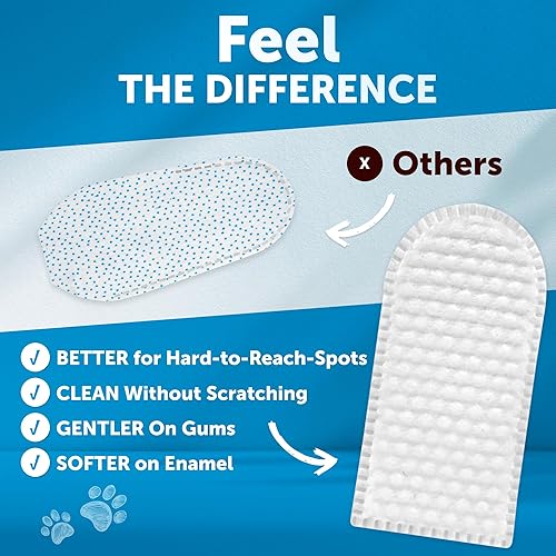 Miniatura 6 de Toallitas de limpieza de dientes de perro, 50 toallitas para el cuidado dental del perro, cepillo de dientes para eliminar la placa, acumulación de