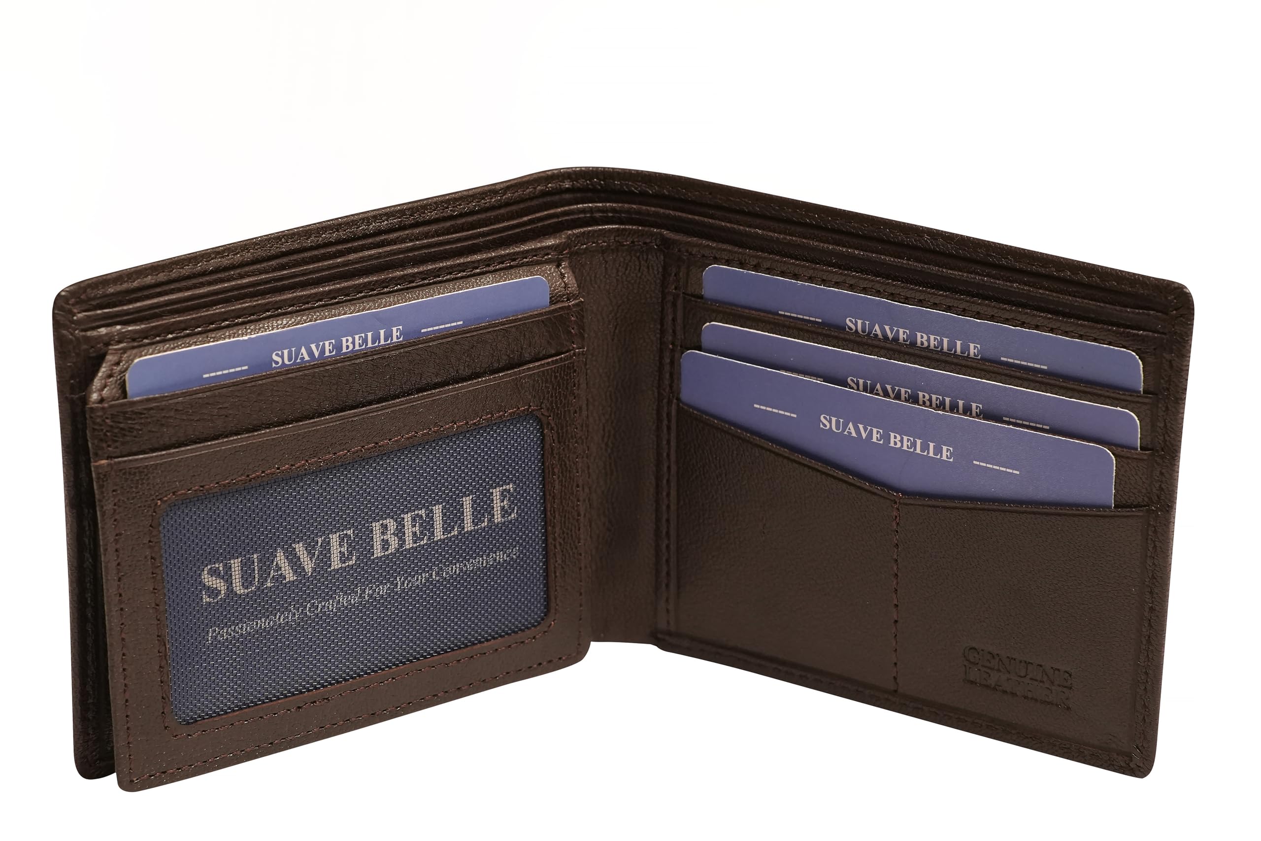 Premium Leather Bi-Fold Wallet for Men, LTHR24002, Brown-image-41