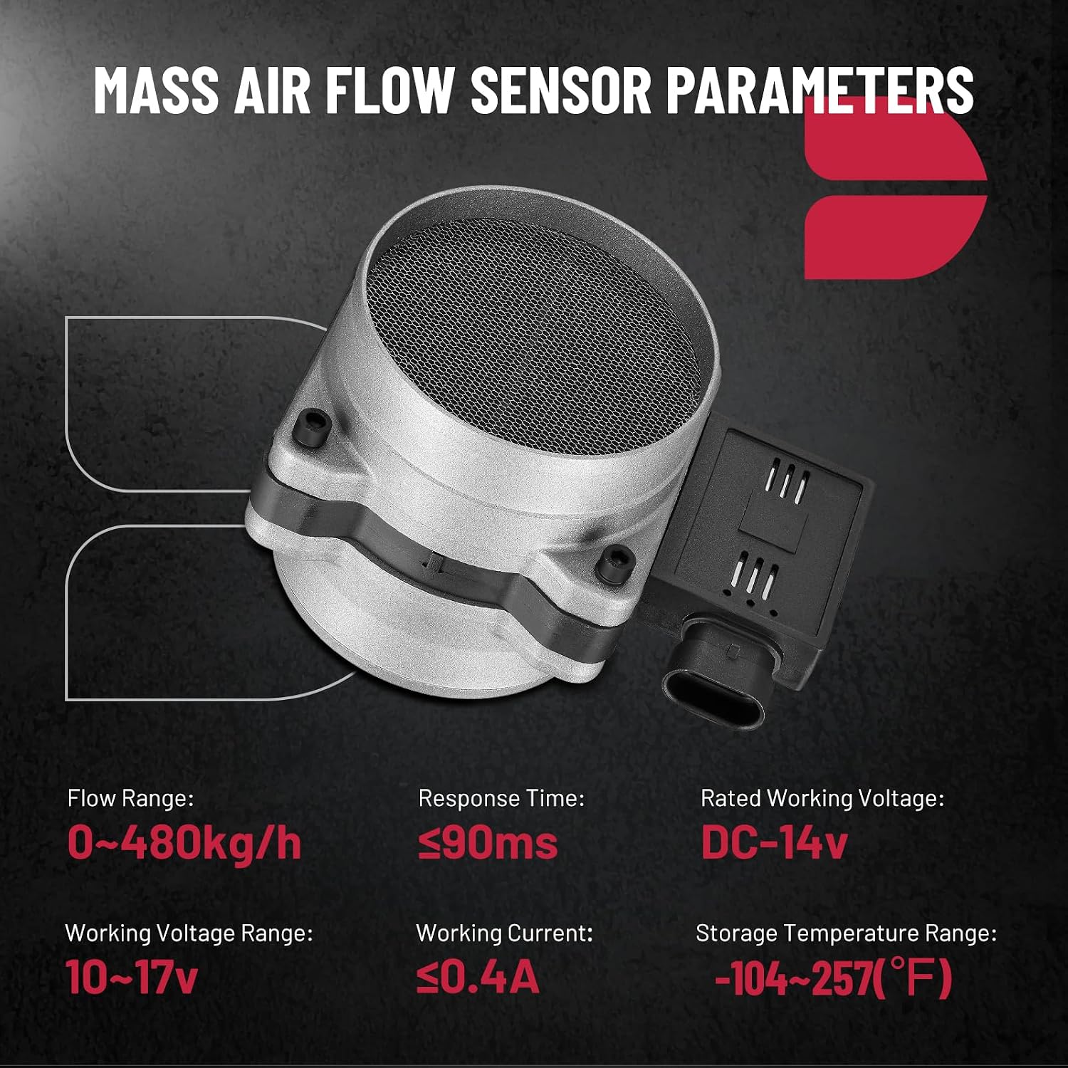 BDFHYK Mass Air Flow Meter MAF Sensor 25008219 MA101 Compatible with Chevrolet C1500 C2500 C3500 Camaro Tahoe Corvette Compatible with Pontiac Firebird GTO Compatible with GMC Savana Yukon 1993-2002
