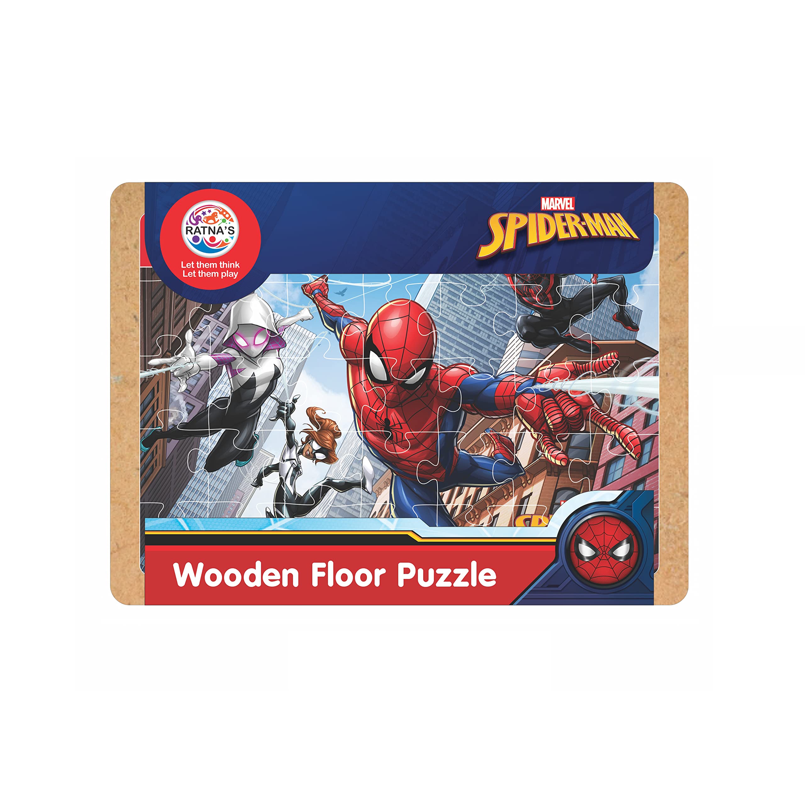 Ratnas Wooden Floor Puzzle Spiderman 35 Pieces Jigsaw Puzzle Size 29.5 cm x 21.5 cm for Kids 3+ Years (B09VQ43LH9) Amazon Price History, Amazon Price Tracker