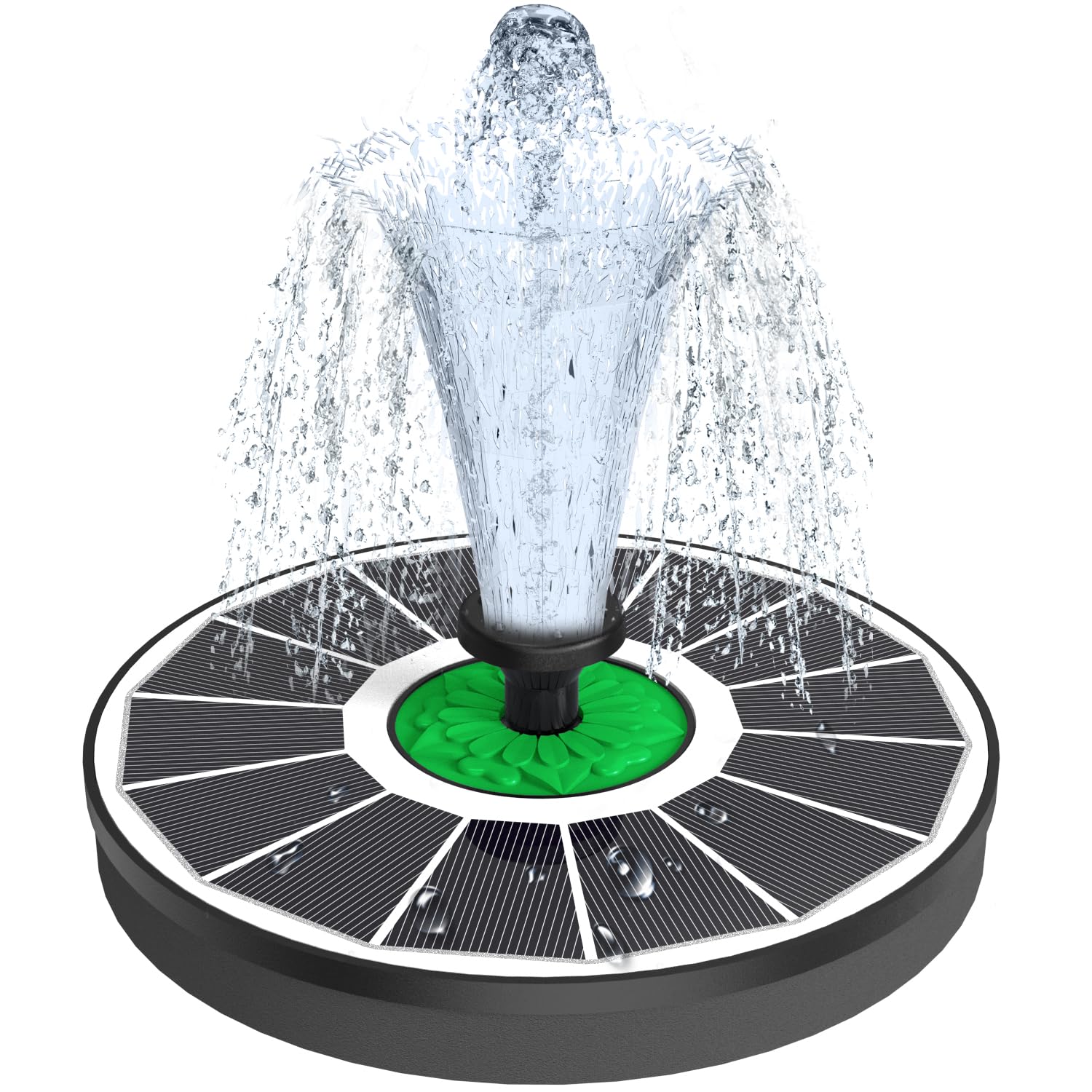 SZMP 3.5W Fuente Solar para Estanque,2024 Nuevo Bomba de Agua Solar,Solar Fuente con 8 boquillas y 4 fijadores,para Estanque de Jardín Fuente,Baño para Pájaros,Piscina,Circulación de Agua