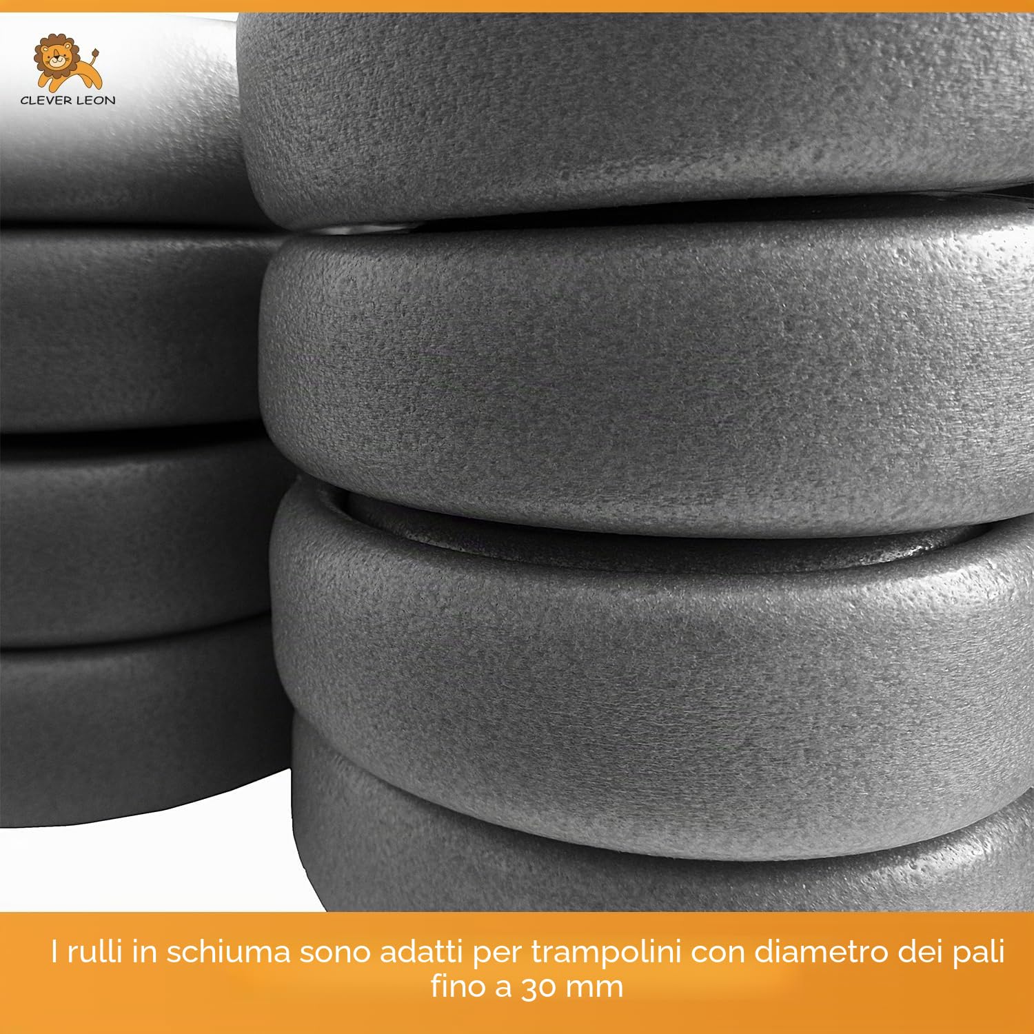 Tubi in schiuma per trampolino da 180 cm | Protezione per barra per trampolino da giardino universale | Copertura in schiuma per barre trampolino | Imbottitura in schiuma