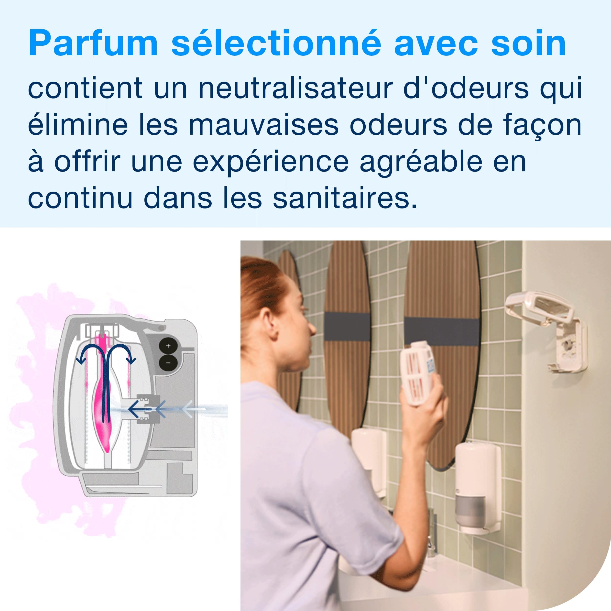Tork Pack de démarrage pour désodorisant en continu blanc A3, gamme Elevation, distributeur et consommable Brise, 1 piece, 976000