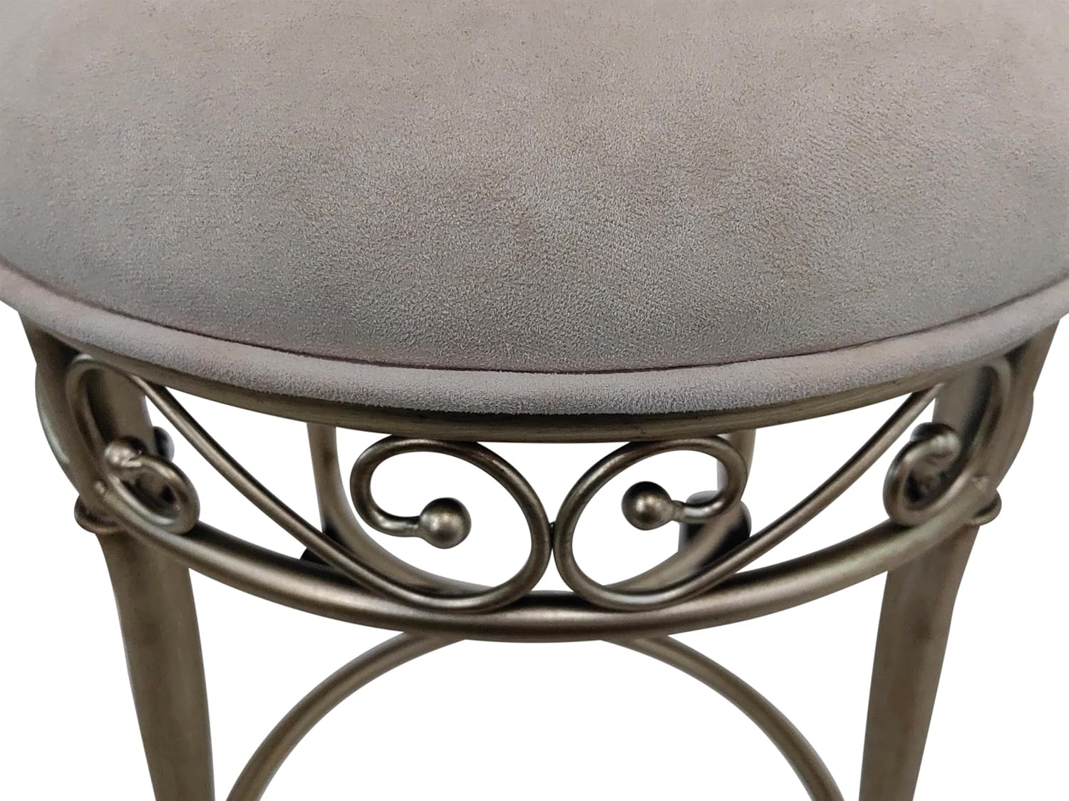 Carolina Classic Victorian Vanity Stool - Silver