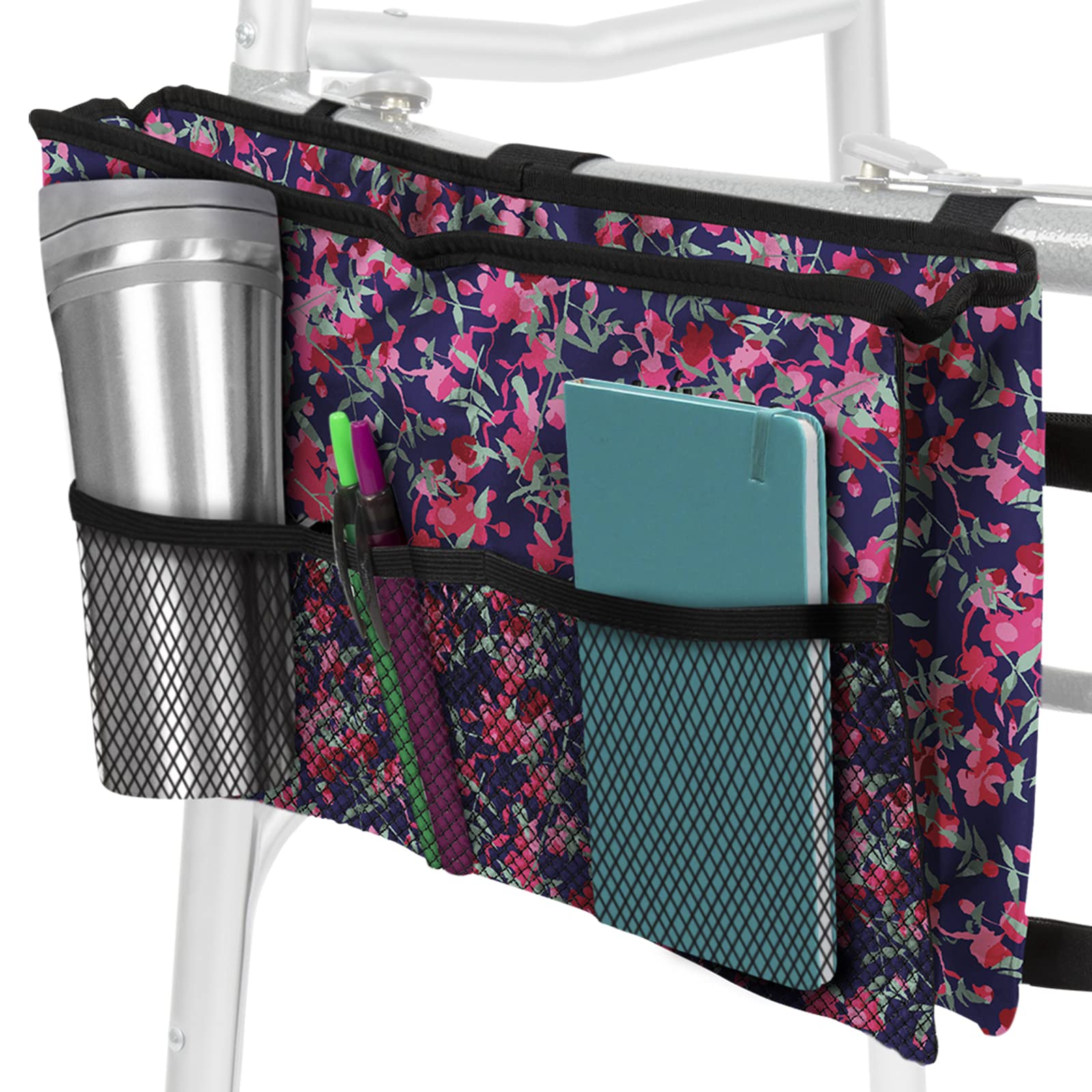 Vive Walker Bag - Accessories Wheelchair Basket Pouch (Water Resistant) - Seniors Caddy Accessory Attachment for Folding, Rolling Walkers - Carry Storage Carrier Tote - Lightweight, Universal Size