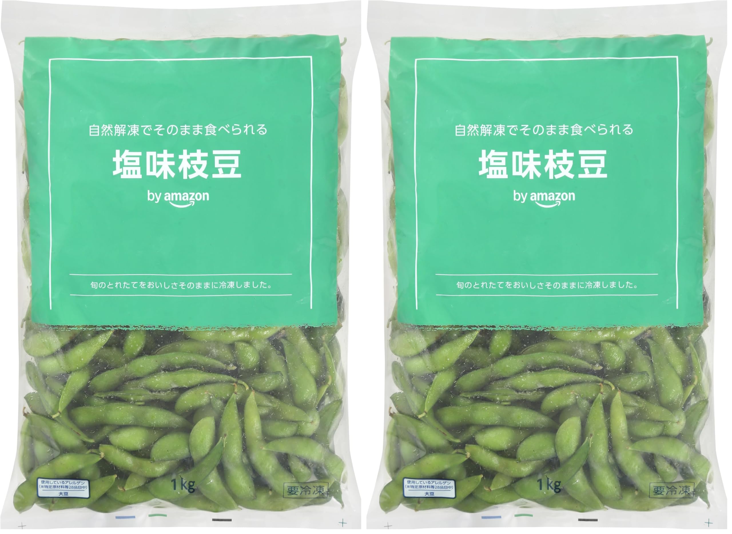 【49%OFF】【1,054円】 by Amazon 冷凍 塩味枝豆 大容量 1kg×2袋