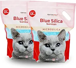 Germanhart Areia Higiênica para Gatos com Cristais de Microsílica Azuis, Pack com 2 un, Antiodor e Neutralizante, Alta Durabilidade, 3,7Kg