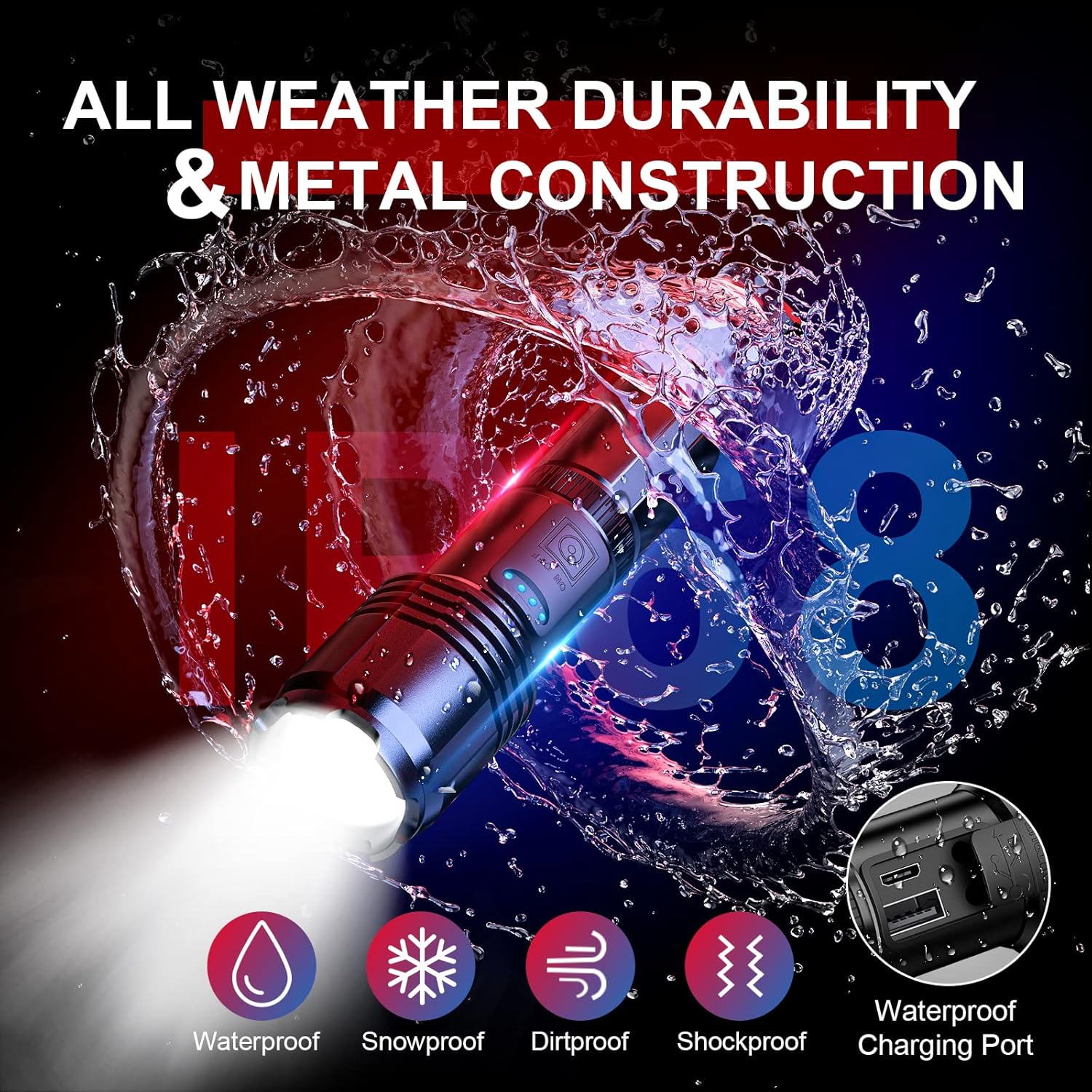 Rechargeable Flashlights LETMY Flashlight Waterproof Photo