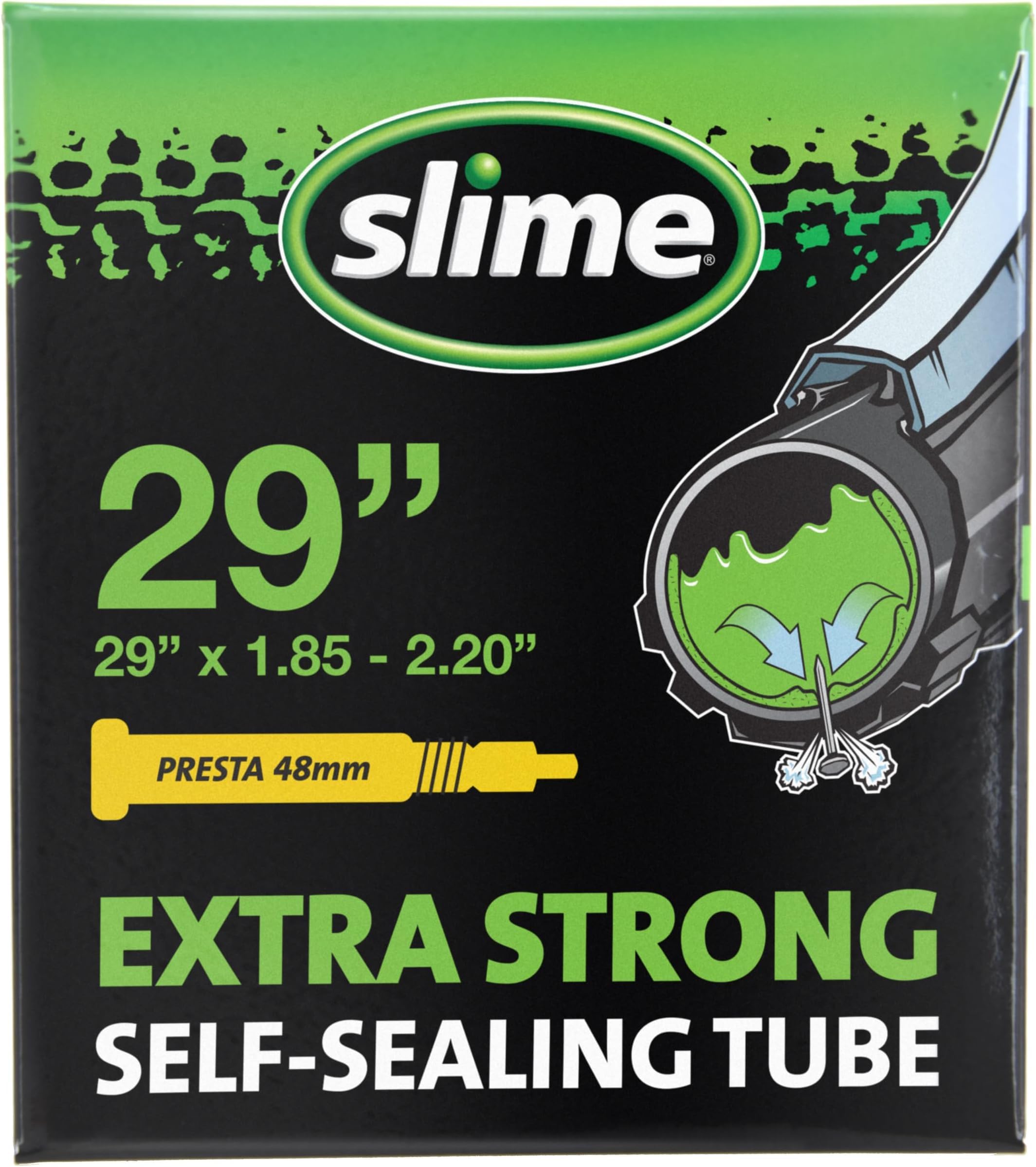 Slime Extra Stong Self-Sealing Tube 29" x 1.85-2.20" Presta (Pack of 5)