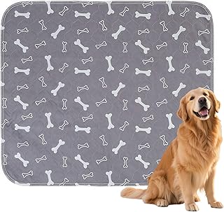 Wiederverwendbare Hunde-Pipi-Pads, super saugfähig, auslaufsicher & waschbar, M310g, wasserdicht & rutschfest (TPU), für Hunde & Katzen, drinnen, Reise & Inkontinenz（Grau，M）
