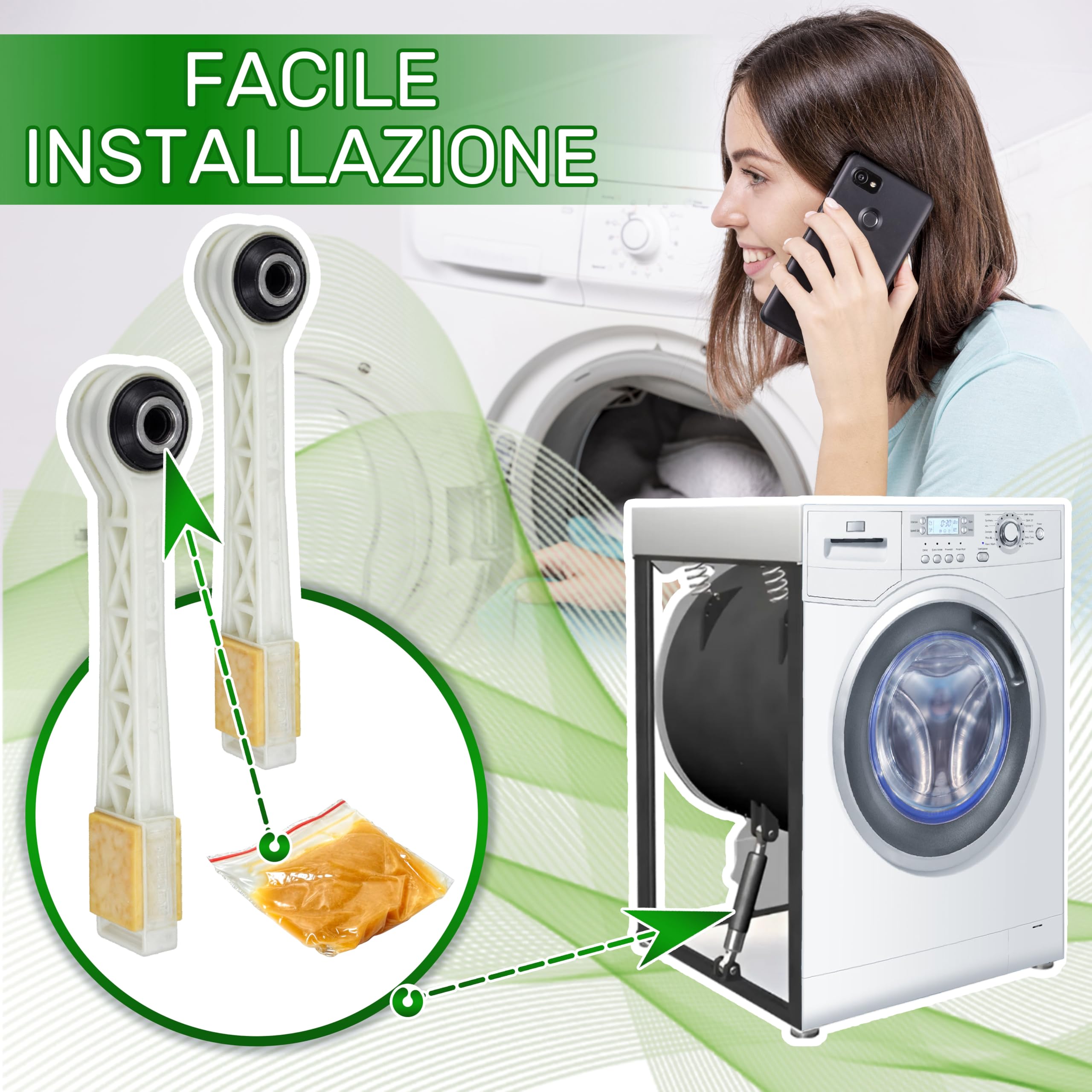 Bosch Siemens 742719 00742719 - Set Di 3 Ammortizzatori - Foto 8