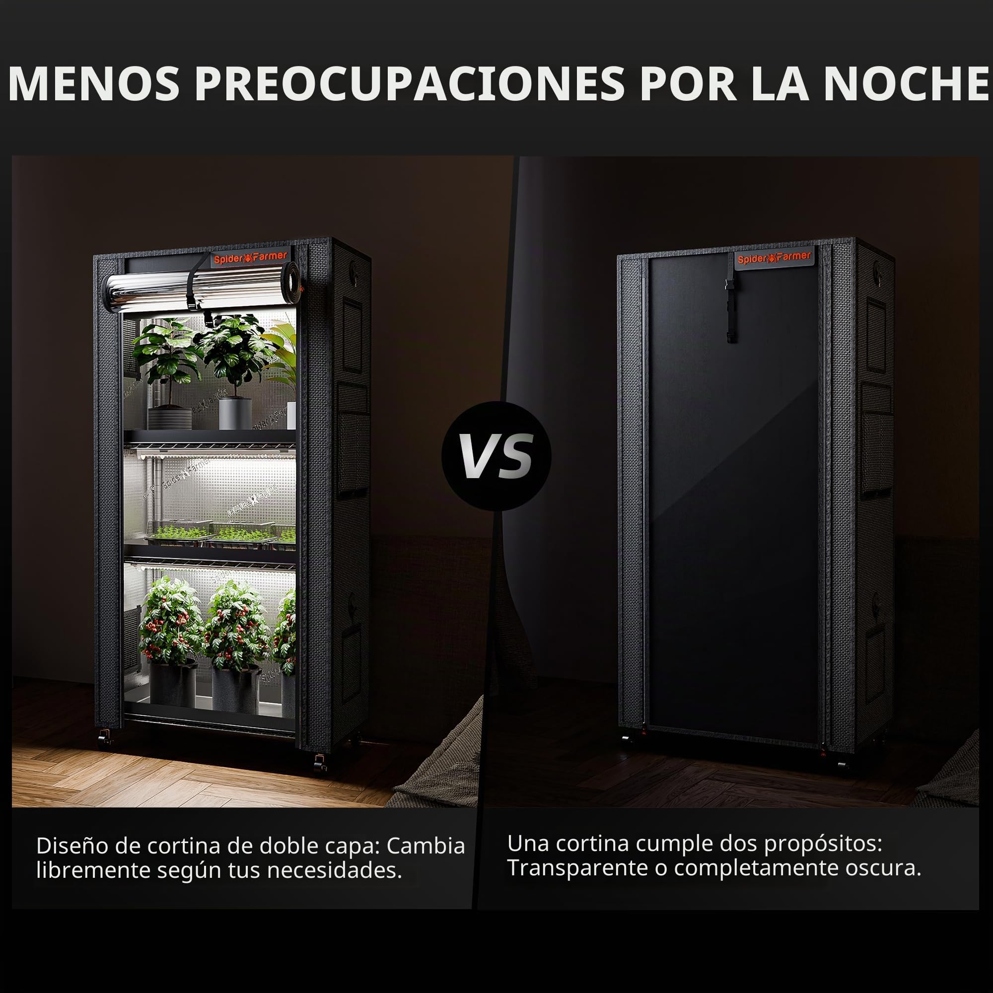 Spider Farmer Soporte para plantas 2025 con luces de cultivo, estante para plantas de 4 niveles con 6 lámparas LED de espectro completo de 2 pies y tienda de cultivo, para invernadero de crecimiento