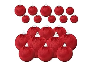 10pcs Dark Red Velvet Ornaments for Christmas Trees