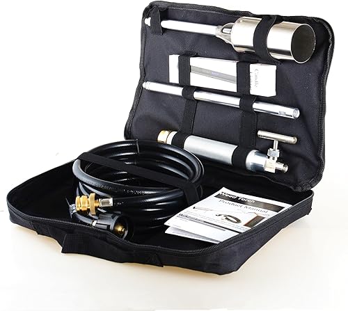 Quemador de malezas de propano, soplete con longitud ajustable, alto rendimiento de 800,000 BTU, con encendedor de arco recargable, manguera de 9.8