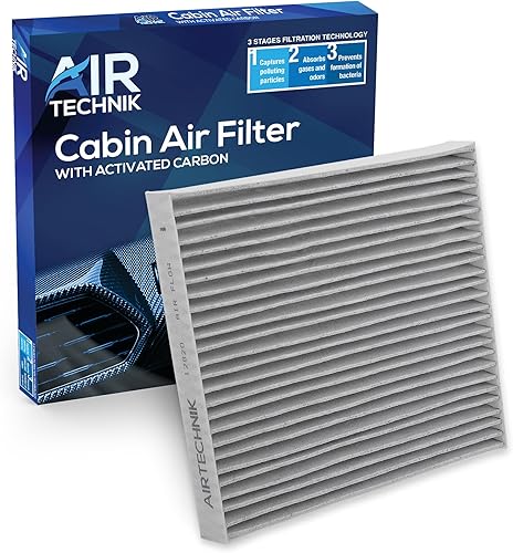 AirTechnik CF12820 Filtro de aire de cabina con carbón activado Se adapta a Hyundai Elantra 2021-2023, Ioniq 5, Santa Cruz, Santa Fe, Sonata,