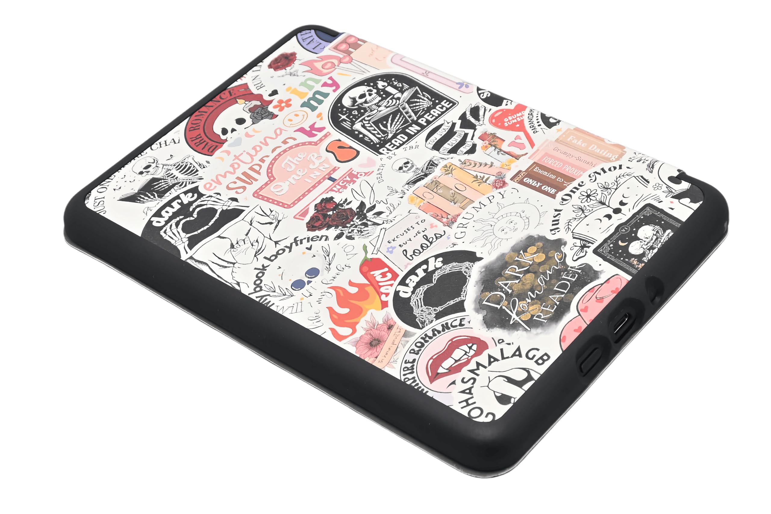 Bookish Leseliebhaber Hülle für 6 Zoll Kindle (Version 11. Generation 2024/2022), leichtes PU-Leder, faltbar, TPU-Hülle mit automatischer Wake-/Sleep-Funktion, Handschlaufe
