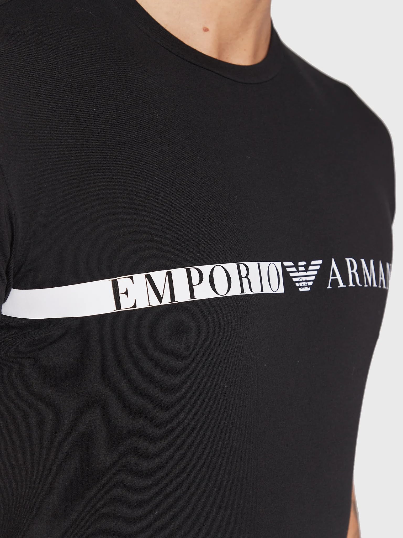 Emporio Armani Maglietta Uomo 111971 2F525, T-Shirt Manica Corta, Girocollo, Slim (Nero, M)