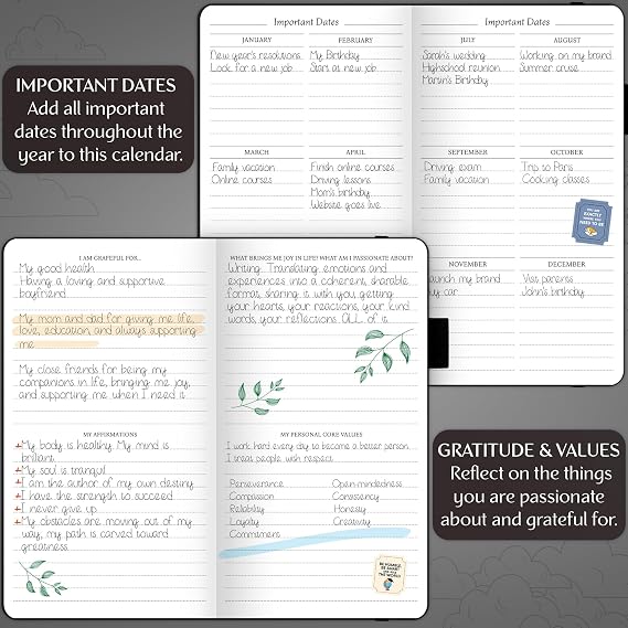 Legend Undated Pocket Planner, Small Weekly & Daily, Mini, Black