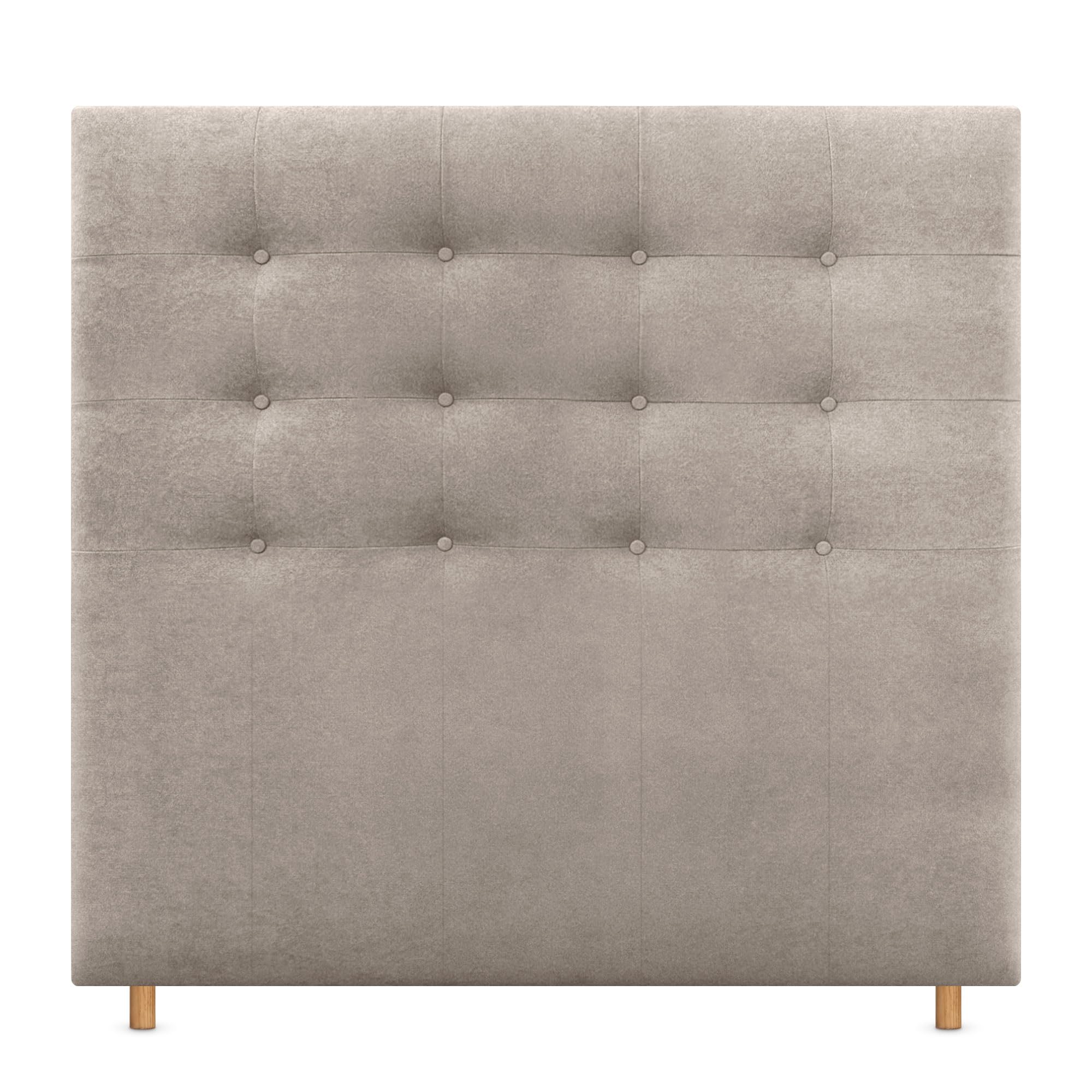 DHOME Cabecero, Cabezales de Cama Capitoné hasta el Suelo. Cabezal tapizado ACUALINE Tela y Polipiel. Cabeceros de Cama Matrimonio e Individual (Tela Beige, 145cm (Camas 120/135/140))