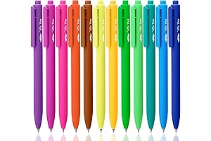 Mr. Pen Neon Gel Pens Pack of 12, Fine Point 0.7mm Retractable...