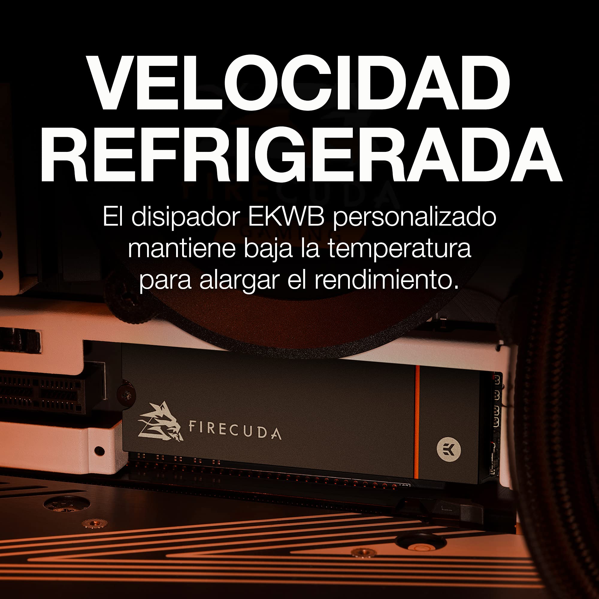 Seagate FireCuda 530, 500 GB, Internal Solid State Drive - M.2 PCIe Gen4 ×4 NVMe 1.4, transfer speeds up to 7,000 MB/s, 3D TLC NAND, 640 TBW, Heatsink, 3 year Rescue Services (ZP500GM3A023)
