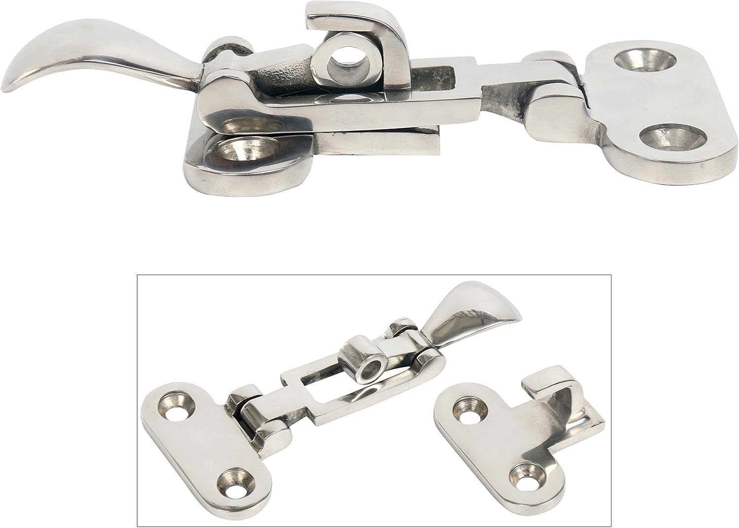 Amarinemade Stainless Steel Hold Down ClampLocking Cam Latch Boat, Caravan, Hardware