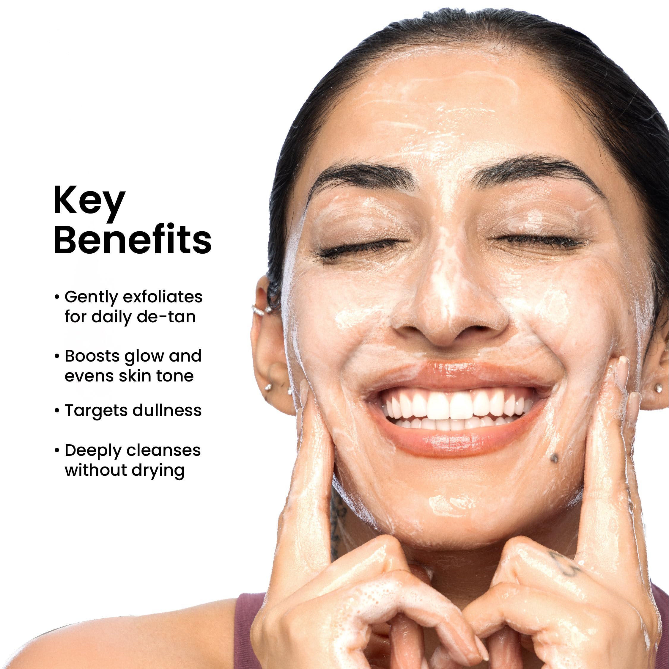 Foxtale Super Glow Detan Face Wash with Vitamin C & Papaya enzyme, Tan Removal, Brightens & Reduces Pigmentation, Gentle Exfoliation | Face Wash for Men & Women | All Skin Types - 150ml 2