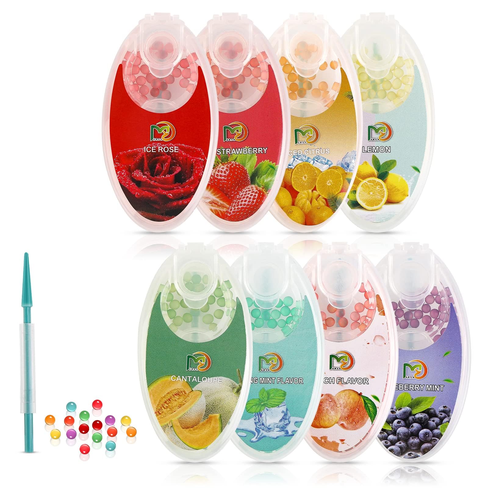 8 kapsułek zapachowych do papierosów, filtr papierosowy, kapsułki, 800 kapsułek, kulki mentolowe do papierosów, aromatyczne kapsułki do papierosów, 8 smaków