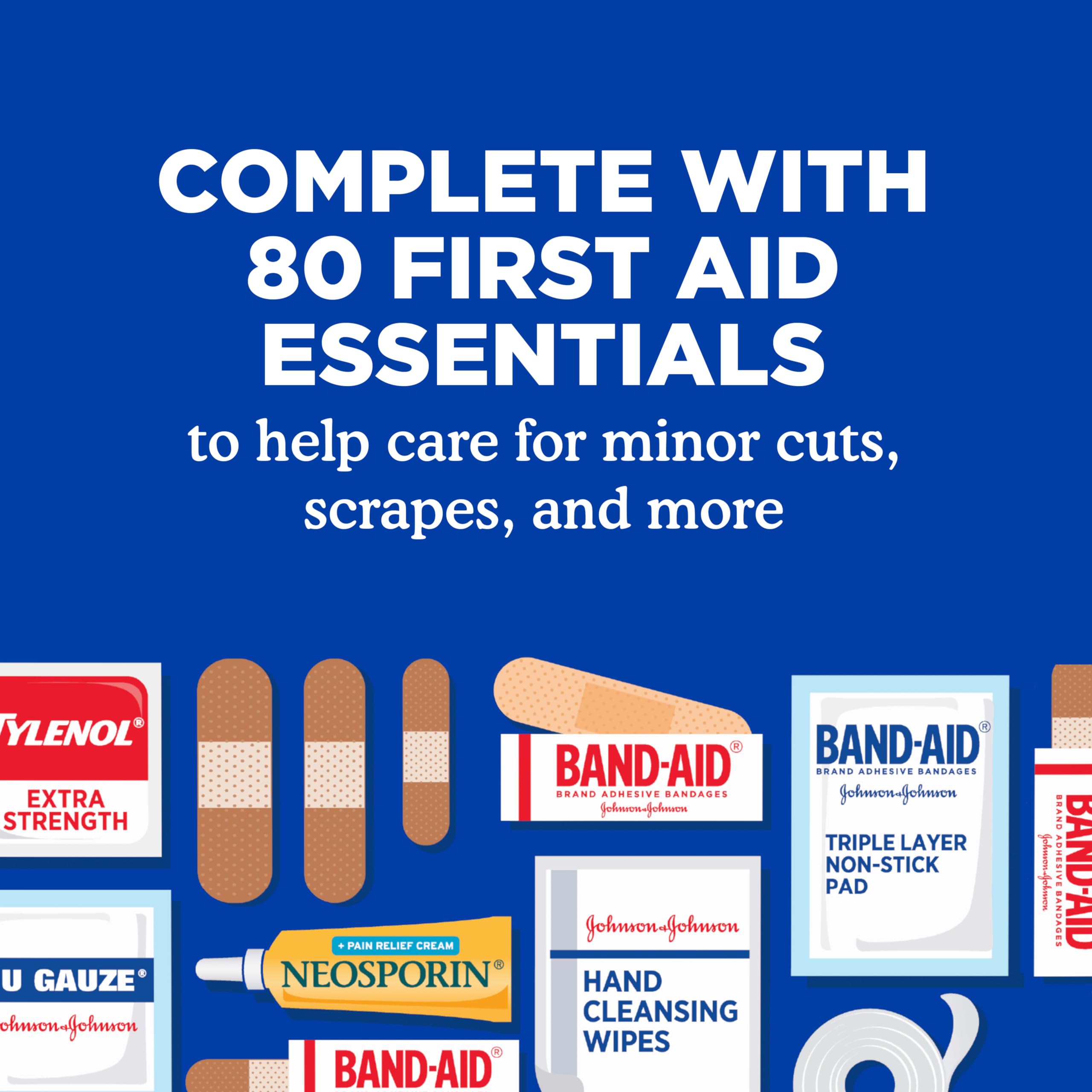 BAND-AID Brand Travel Ready Portable First Aid Kit, 80 Piece — Amazon image 5