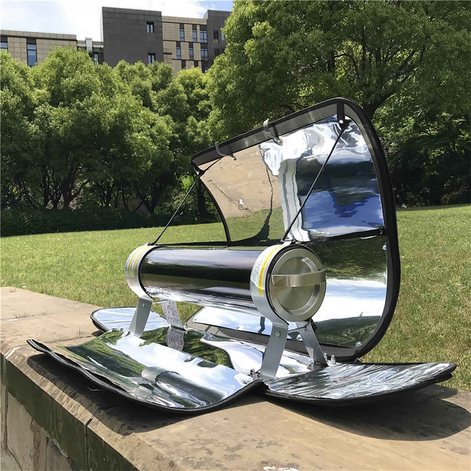 Horno solar Horno portátil, horno para exteriores de gran capacidad de 4,5 l Estufa para acampar con termómetro durante 20-30 minutos La temperatura en el horno puede alcanzar 140-160 ° para acampar