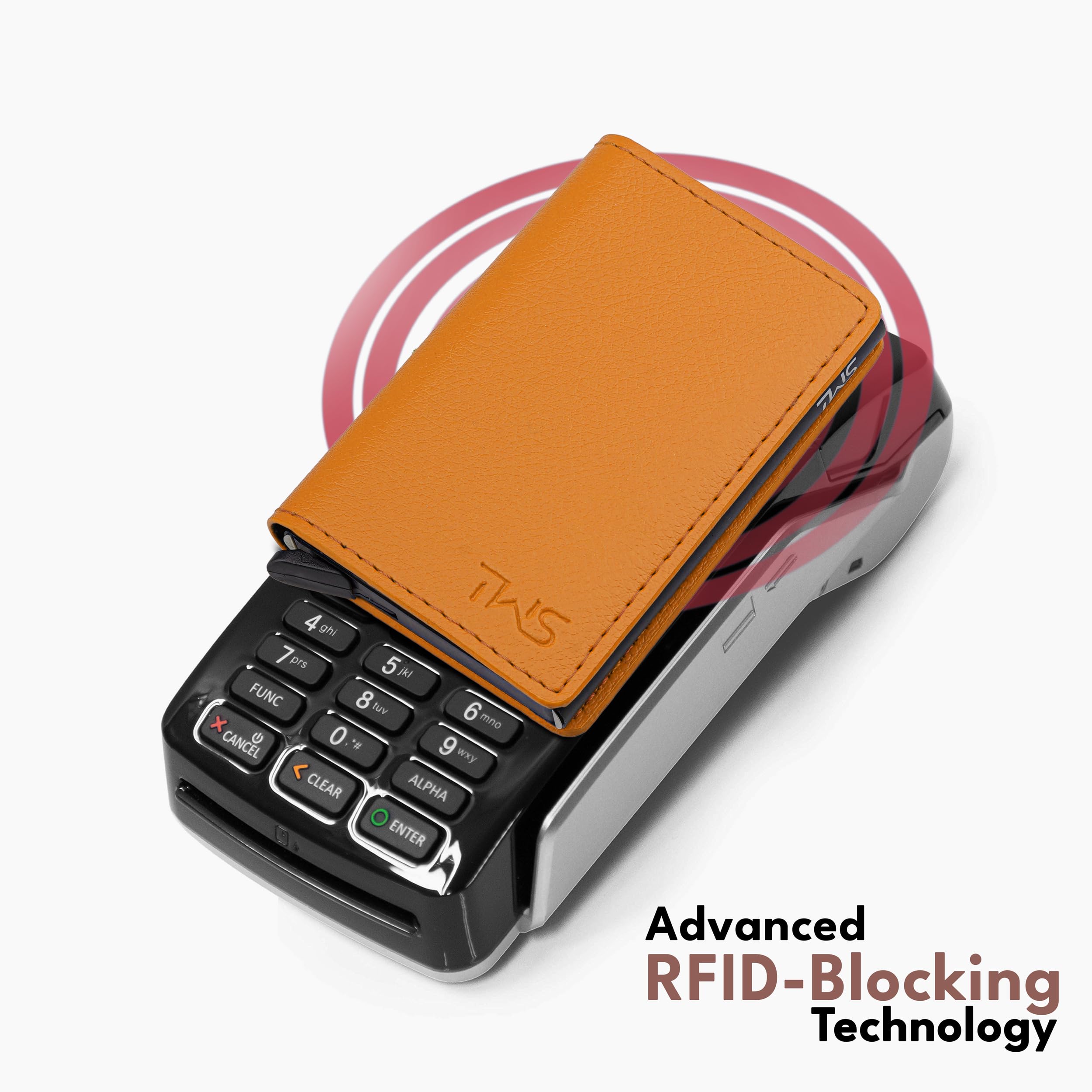 The Wallet Store Vivid Vault RFID Protected Metal Cardholder - Mustard