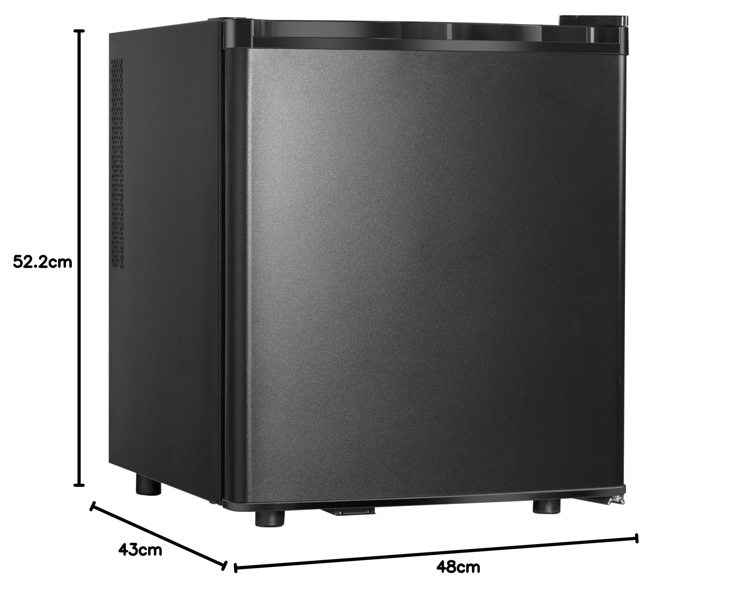 METRO Professional Minibar GMB1045B 43 x 48.7 x 52 cm 45 L Thermostat Mécanique 2 Étagères Éclairage Intérieur LED Noir
