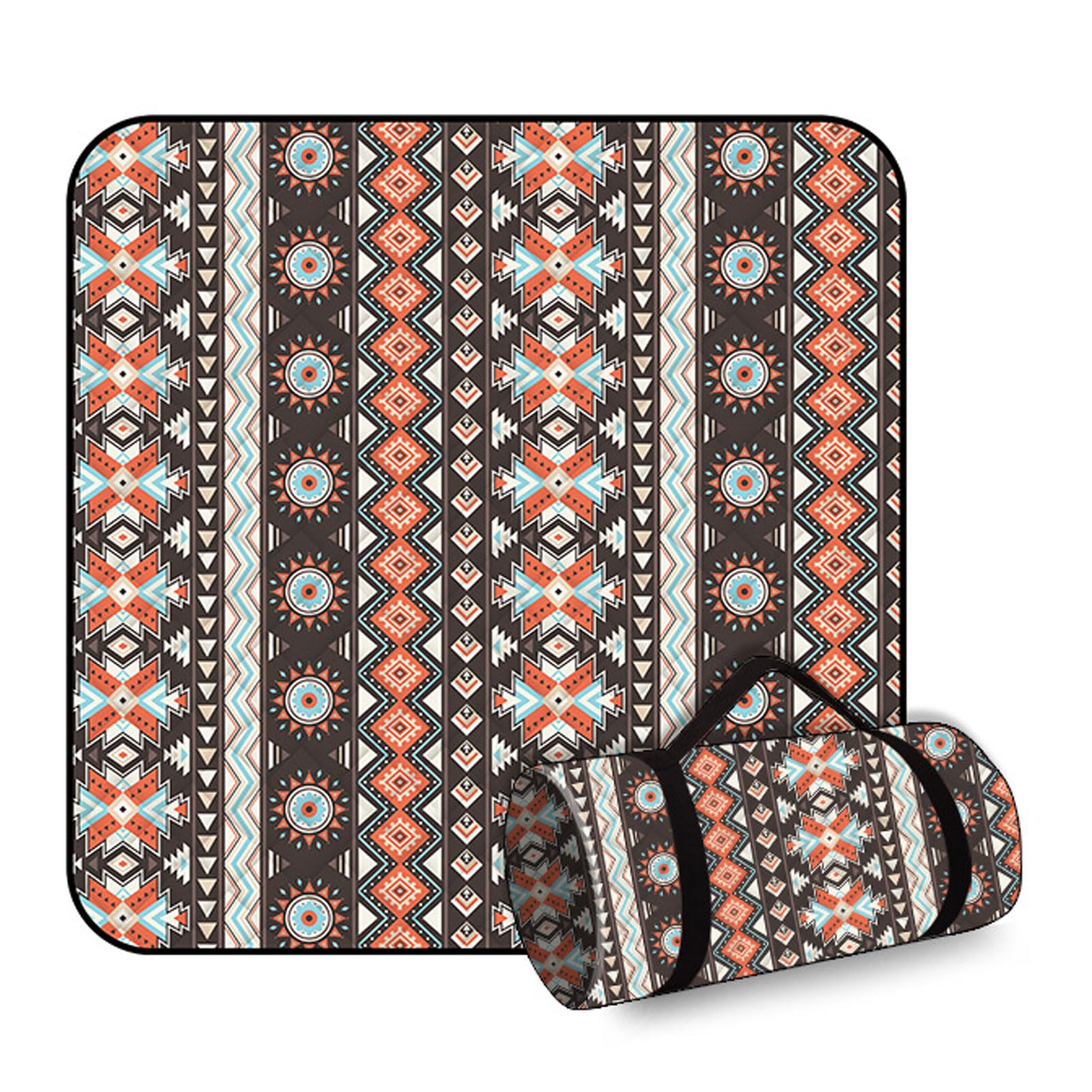 Coperta Picnic Impermeabile Pieghevole 5 Strati Campeggio Con Tracolla Per Escursioni Sull'erba E Viaggi-Grey
