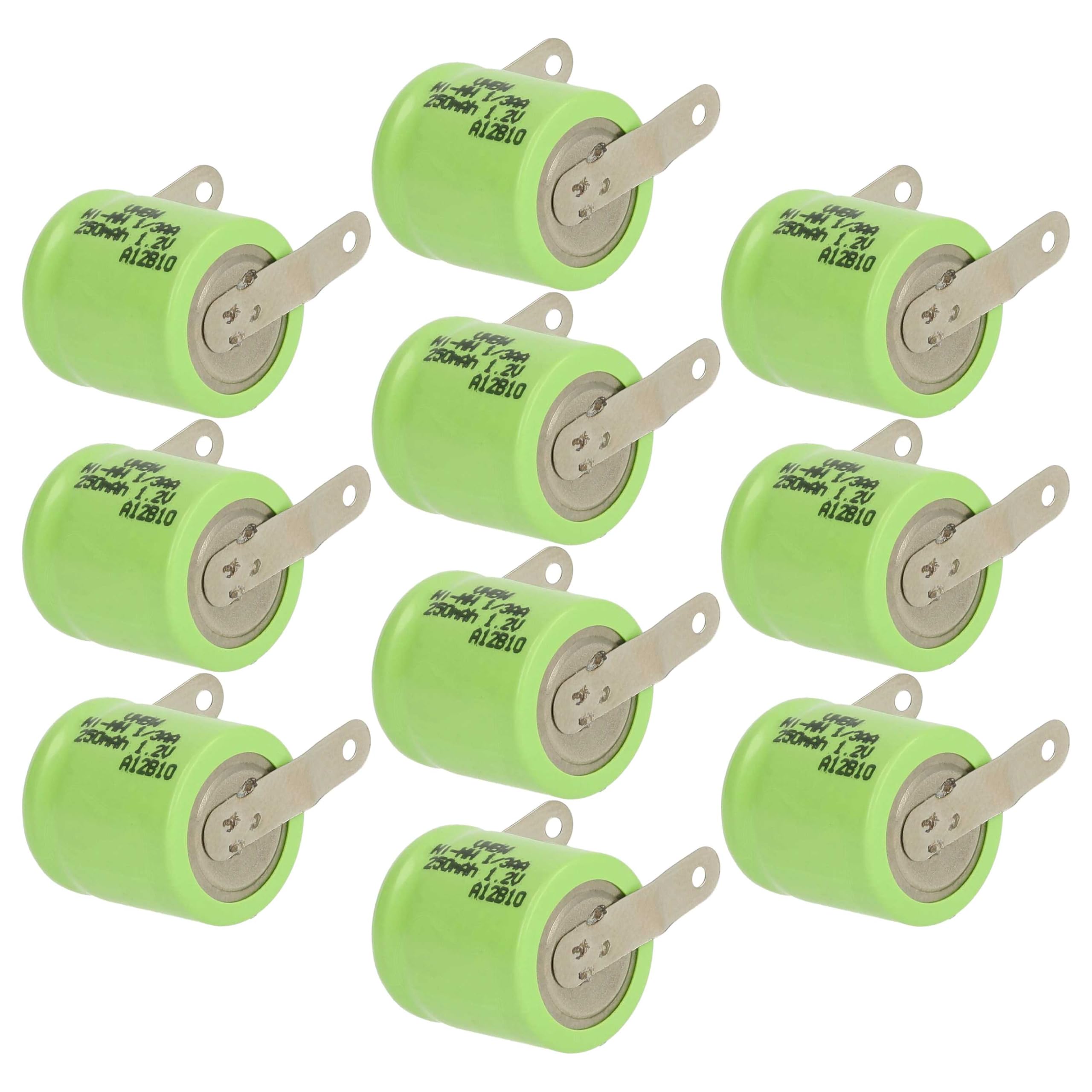 vhbw 10x Batteries Remplacement pour 1/3AA