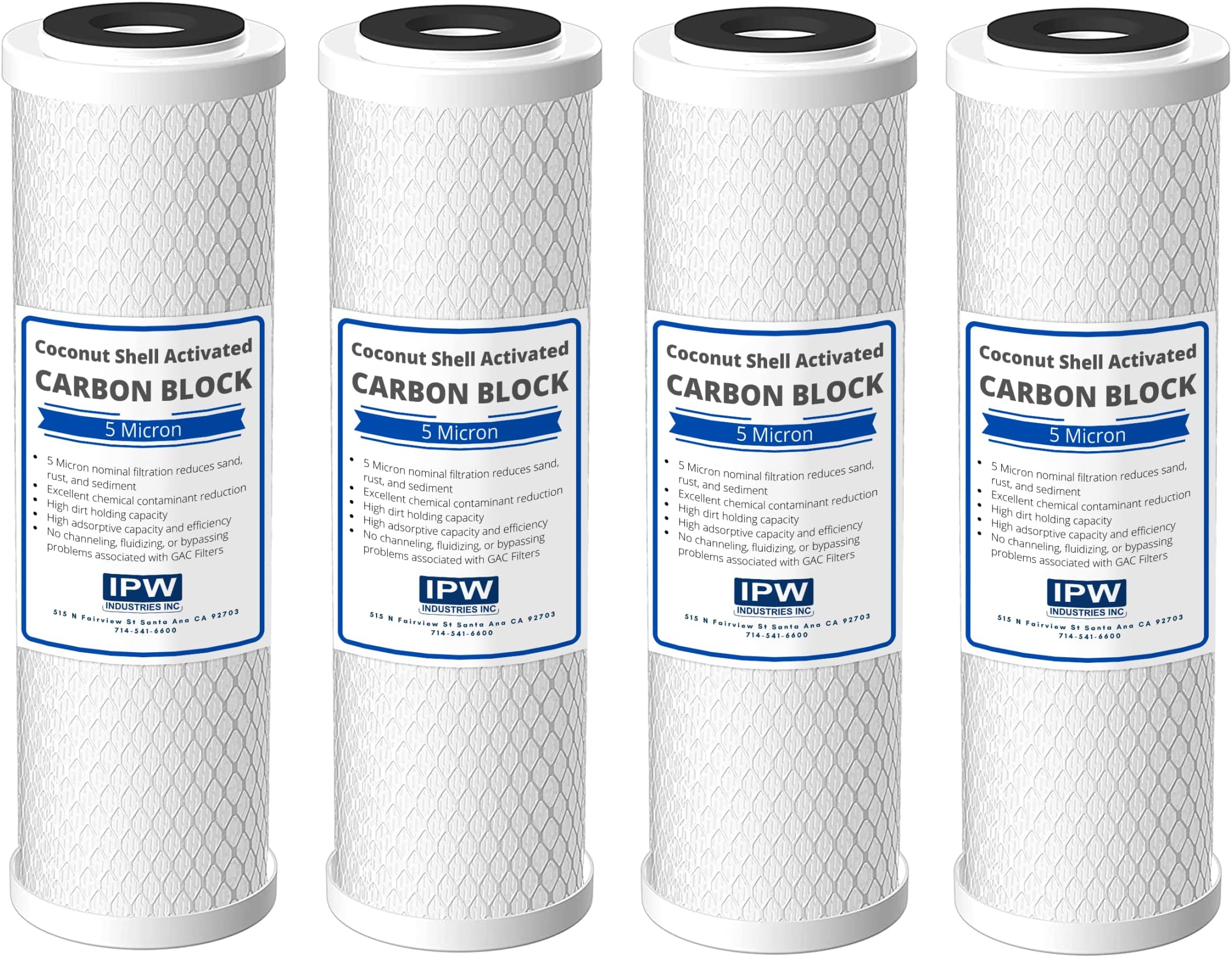 Pack of 5 Compatible Replacment filter set for GE GXWH04F GXWH20F GXWH20S GXRM10