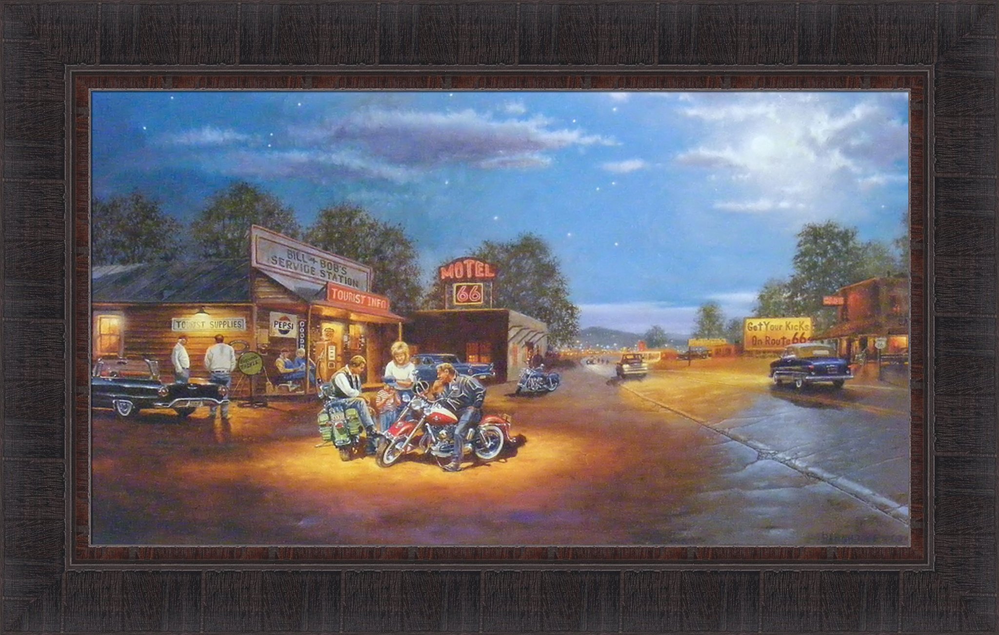 Amazon.com: Route 66 by Dave Barnhouse 18x27 Harley Davidson