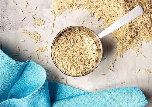 Miniatura 5 de Arroz integral orgánico de grano largo 15 libras sin OMG grano entero crudo no irradiado Kosher vegano a granel Textura masticable Buena fuente de