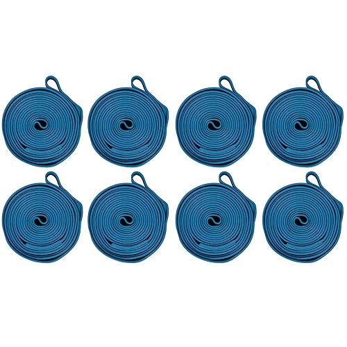 IDL Packaging Bandas de goma fuertes, elásticas y flexibles de 84 pulgadas, paquete de 8, azul, 2 veces de elasticidad, 80% goma natural, bandas de