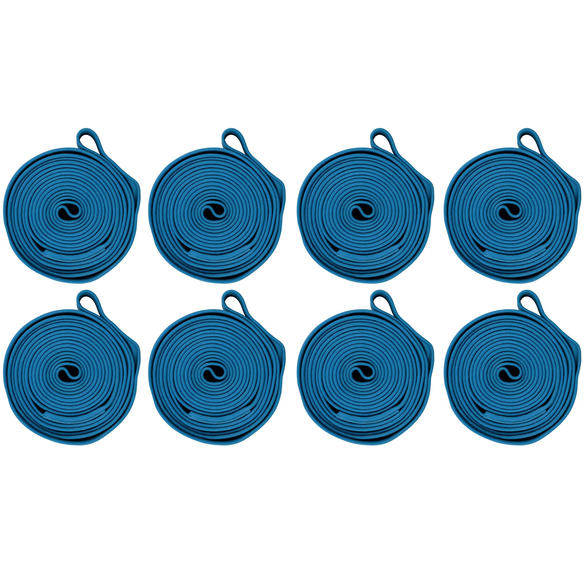 IDL Packaging Elastici in gomma resistenti, elastici e flessibili, 213,4 cm, confezione da 8, blu, 2 elastici, 80% gomma naturale, fasce extra forti per mobili, scatole, coperte in movimento